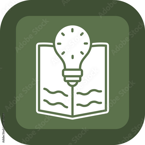 Inspiration Glyph Green Box Icon