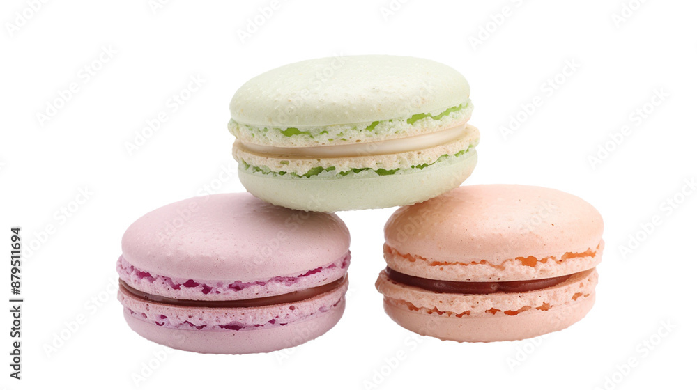 Stacked macaroons isolated on white background Stacked macaroons isolated on white background