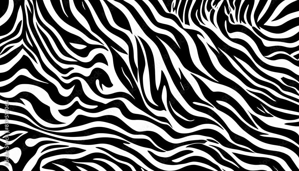 Trendy zebra skin pattern background vector. Animal fur, vector background for Fabric design, wrapping paper, textile, and wallpaper Trendy zebra skin pattern background vector. Animal fur, vector background for Fabric design, wrapping paper, textile, and wallpaper