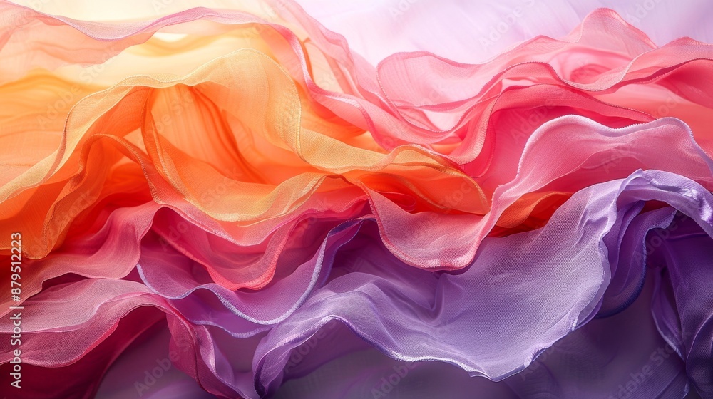 Fototapeta premium Beautiful Watercolor Wallpaper: Vibrant Patterns in Soft Light