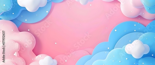 Vibrant Pop Art Poster with Playful Pink and Blue Backdrop for Children s
