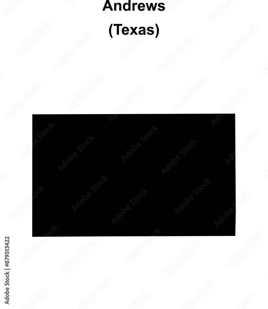 Andrews County (Texas) blank outline map Andrews County (Texas) blank outline map