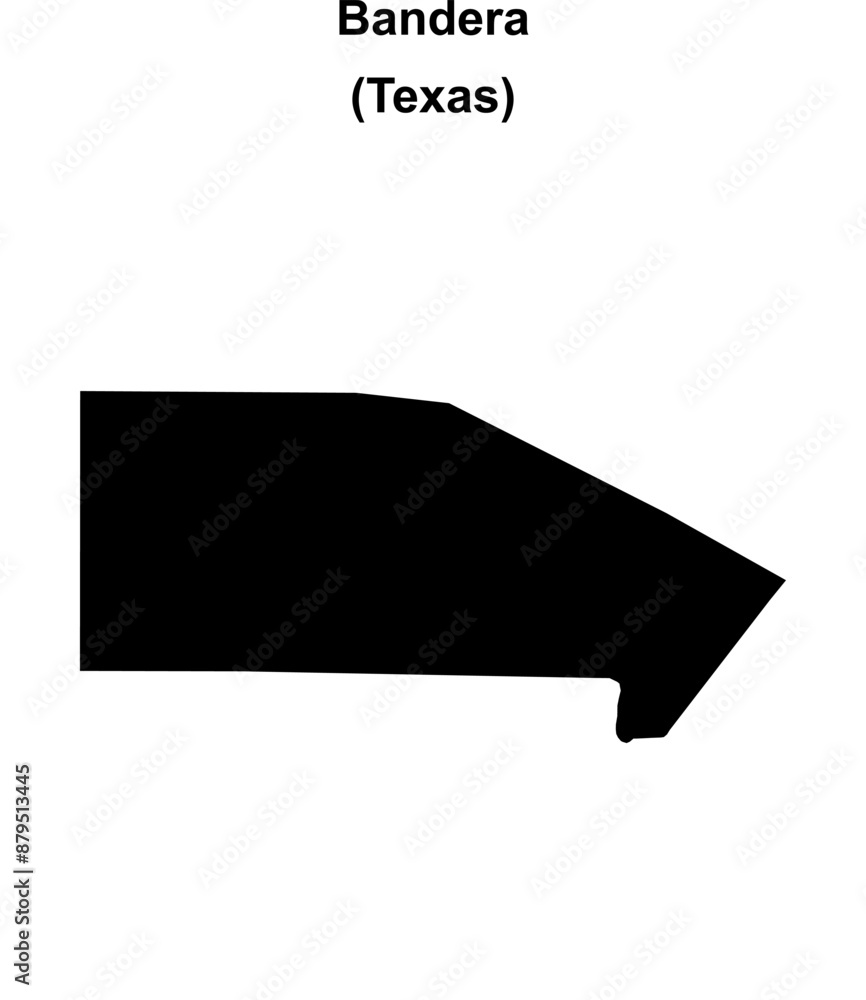 Bandera County (Texas) blank outline map Bandera County (Texas) blank outline map
