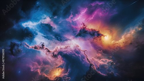 Wallpaper Mural Beautiful nebulae and stars in the night sky. Supernova background wallpaper Torontodigital.ca