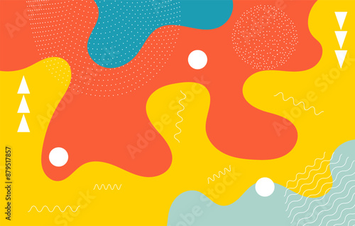 Colorful Abstract background with wave pattern. Geometric Vector creative design. Color wave template presentation design