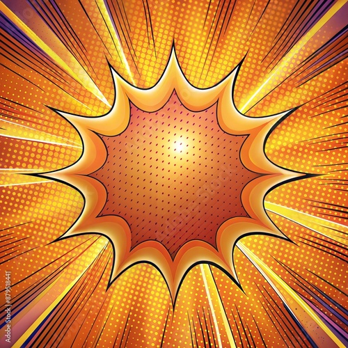 a yellow and purple burst of light