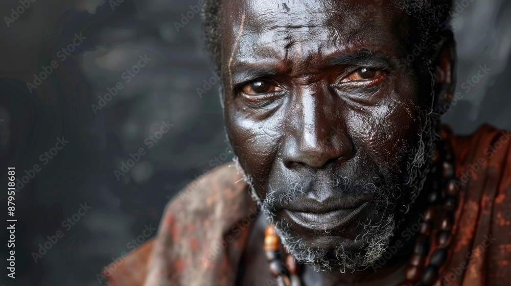 portrait of a native black man from an african tribe portrait of a native black man from an african tribe