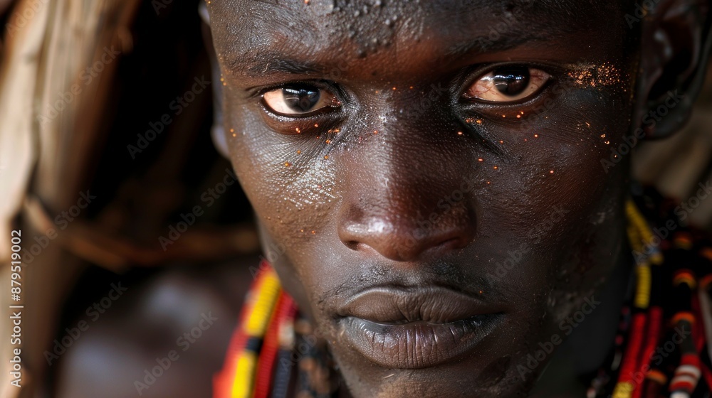 portrait of a native black man from an african tribe portrait of a native black man from an african tribe