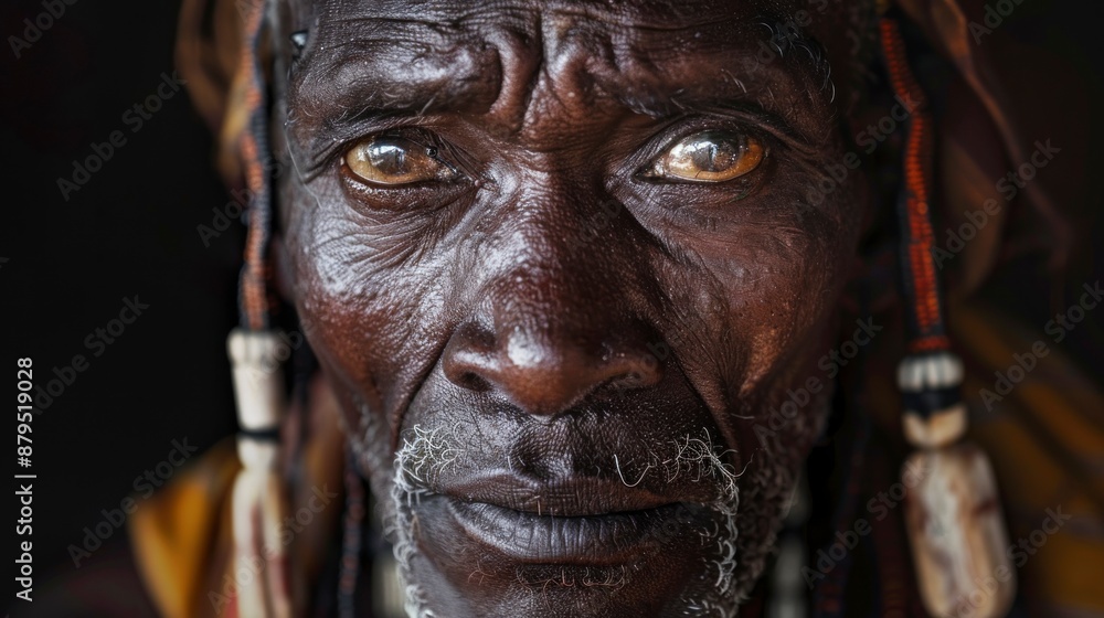 portrait of a native black man from an african tribe portrait of a native black man from an african tribe