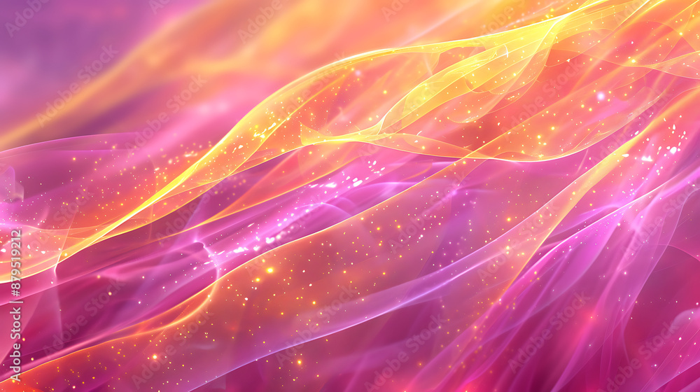 Obraz premium Luminous Harmony: Vibrant Waves of Light