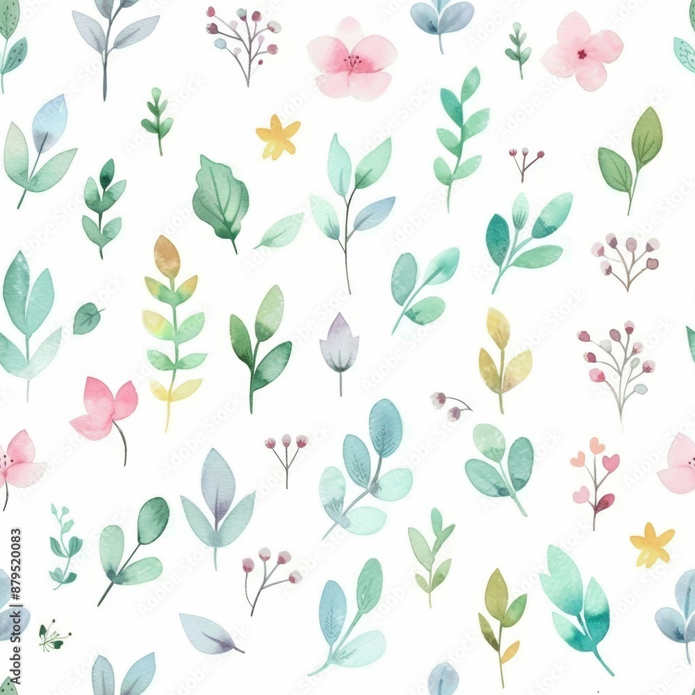 Seamless pattern of a light drawn wild flowers. Nice vintage pattern with white background Seamless pattern of a light drawn wild flowers. Nice vintage pattern with white background