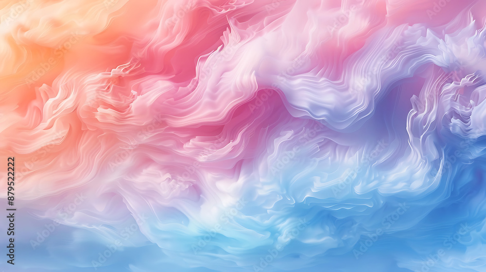 Pastel Dreamscape: Abstract Waves of Color Pastel Dreamscape: Abstract Waves of Color
