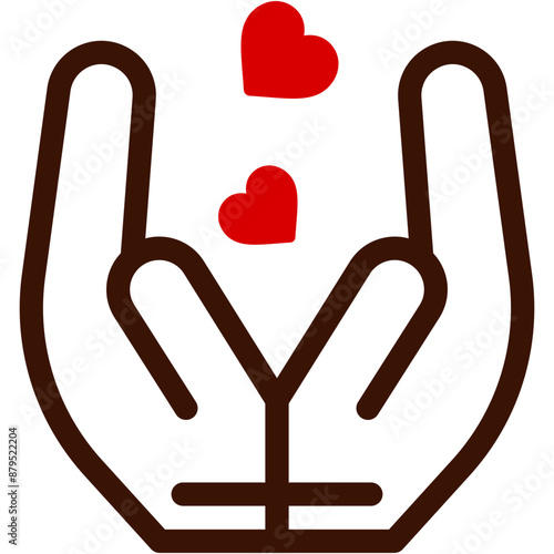 Give love, care hands, heart , love and romance, miscellaneous, valentines day, valentine Icon