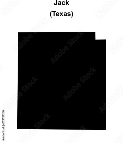 Jack County (Texas) blank outline map