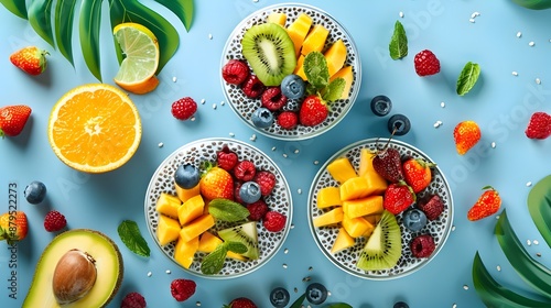 Arrangement of Chia Seeds a...