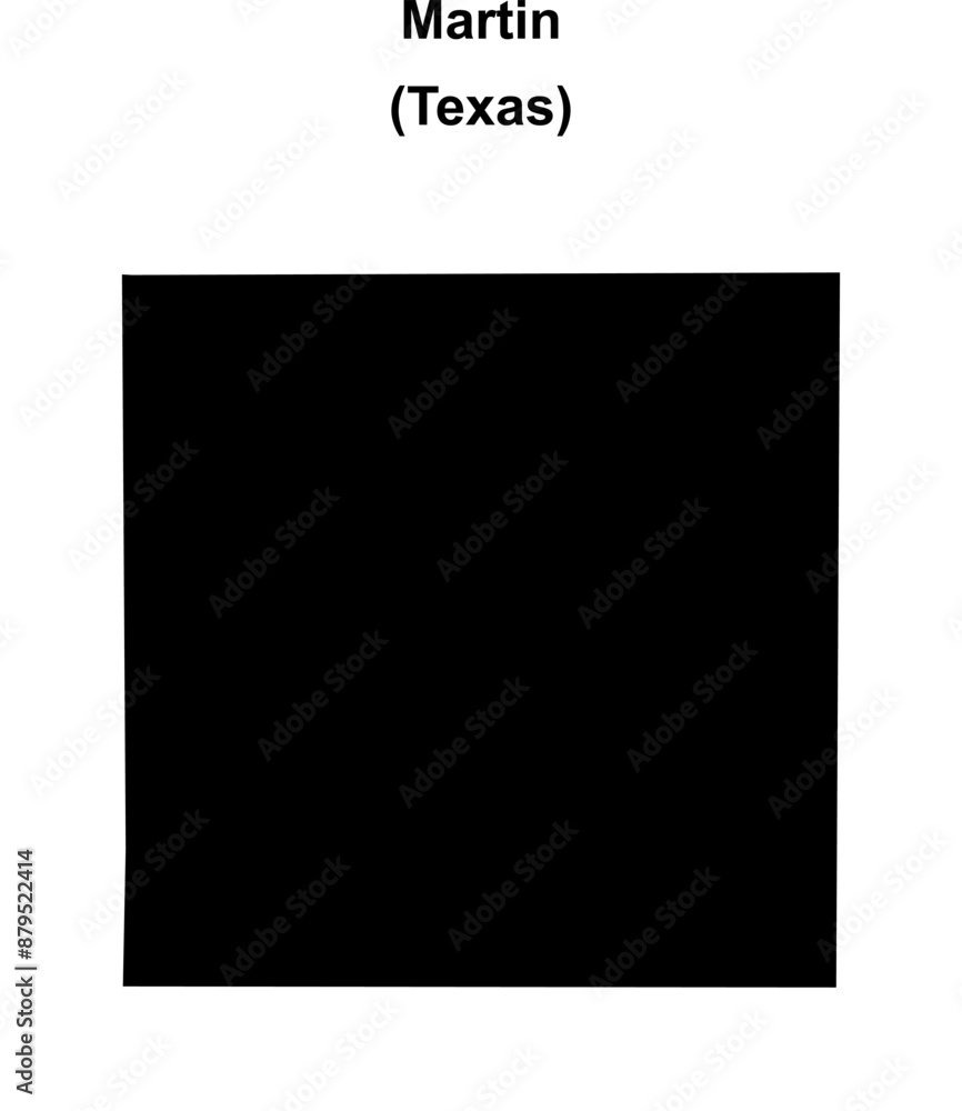 Martin County (Texas) blank outline map Martin County (Texas) blank outline map