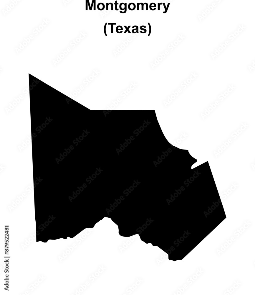 Montgomery County (Texas) blank outline map Montgomery County (Texas) blank outline map