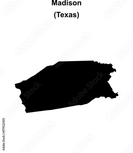 Madison County (Texas) blank outline map