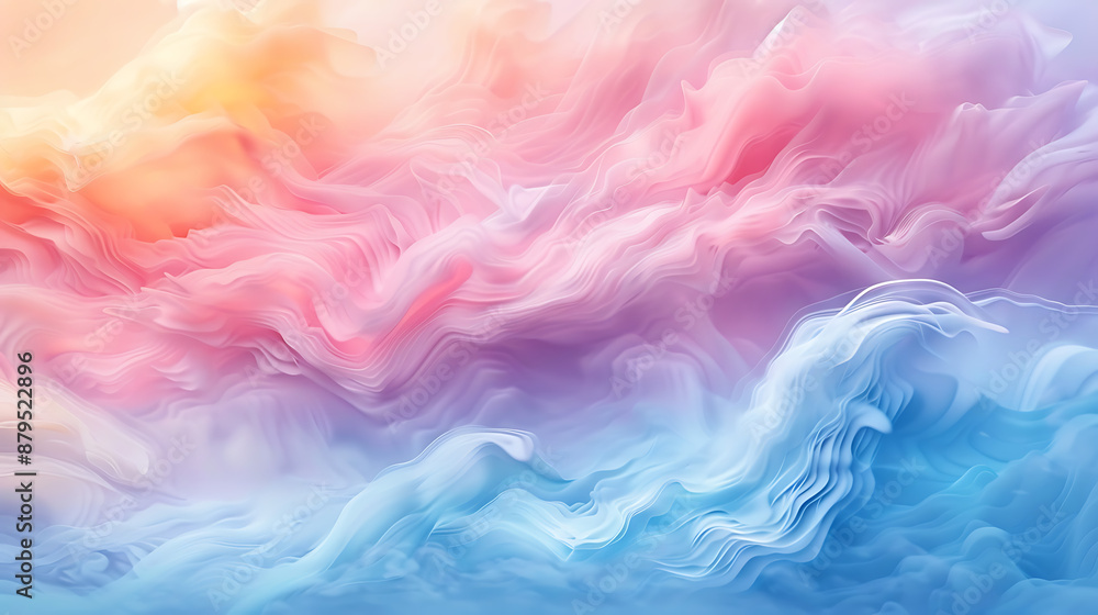 Pastel Dreamscape: Abstract Waves of Color Pastel Dreamscape: Abstract Waves of Color