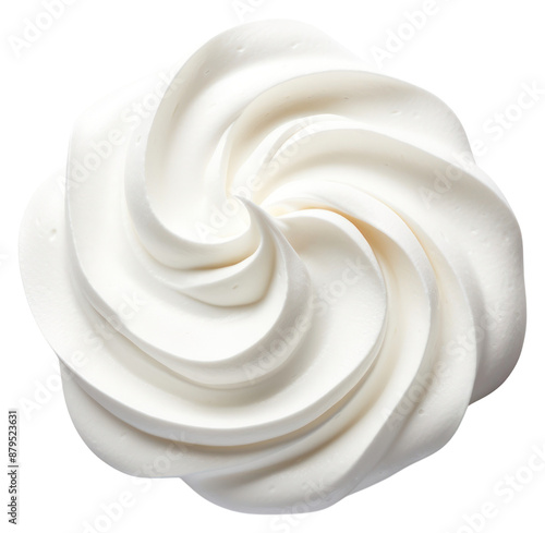 PNG Cream dessert icing swirl. photo