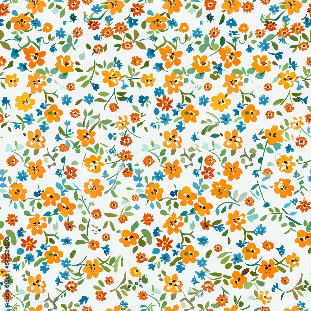 Seamless pattern a lot of drawn wild flowers. Nice vintage pattern with white background Seamless pattern a lot of drawn wild flowers. Nice vintage pattern with white background