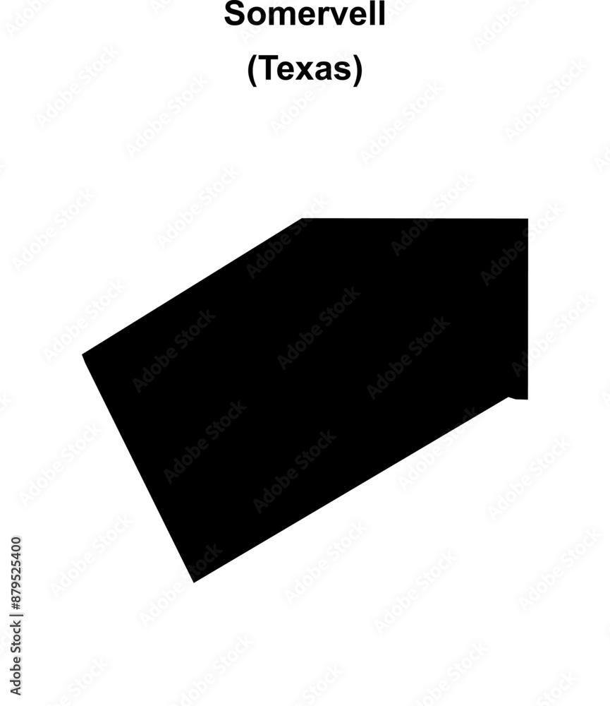 Somervell County (Texas) blank outline map Somervell County (Texas) blank outline map