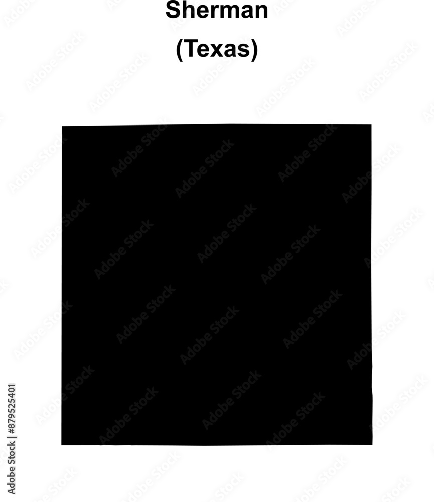 Sherman County (Texas) blank outline map Sherman County (Texas) blank outline map