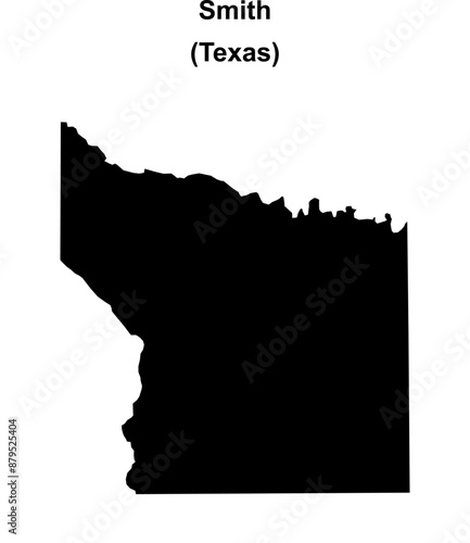 Smith County (Texas) blank outline map