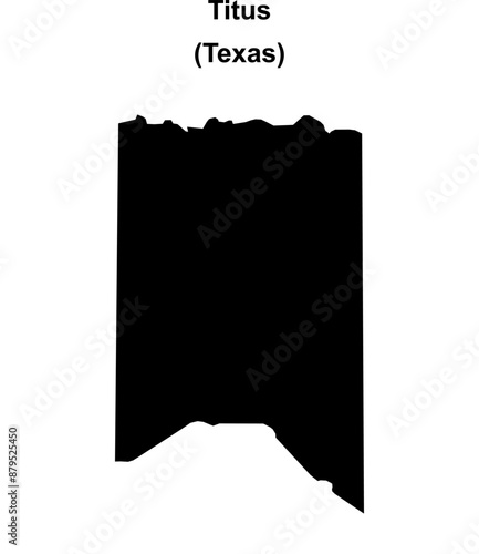 Titus County (Texas) blank outline map
