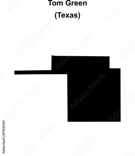 Tom Green County (Texas) blank outline map