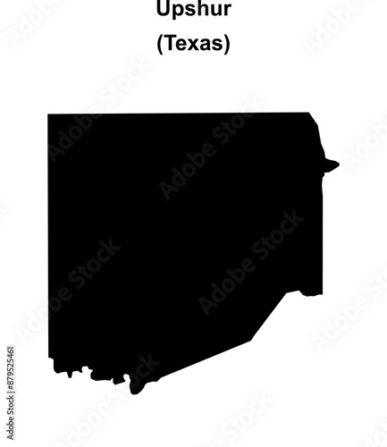 Upshur County (Texas) blank outline map photo