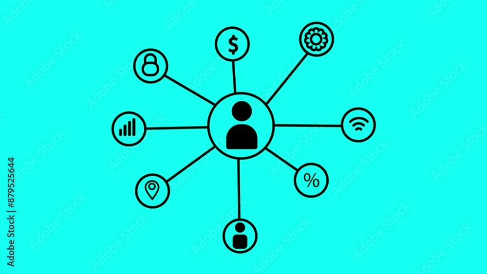 Team management and animated infographic diagrams on this topic. Color Glowing 4K Animation Video Team management and animated infographic diagrams on this topic. Color Glowing 4K Animation Video