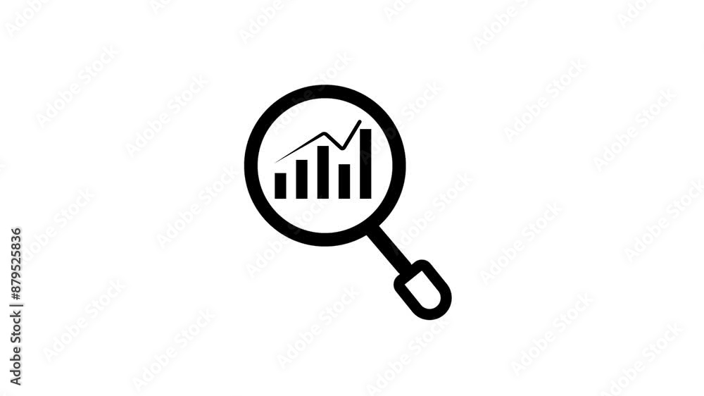 Recharge Magnify Glass B, illustrated stock market data search animation.4K animation video. Recharge Magnify Glass B, illustrated stock market data search animation.4K animation video.
