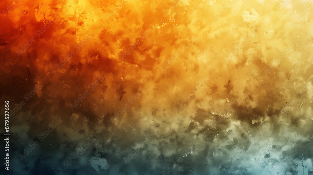 Fototapeta premium Fiery Horizon: Abstract Waves of Warmth