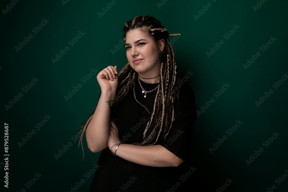 Woman With Dreadlocks Posing for a Picture Woman With Dreadlocks Posing for a Picture