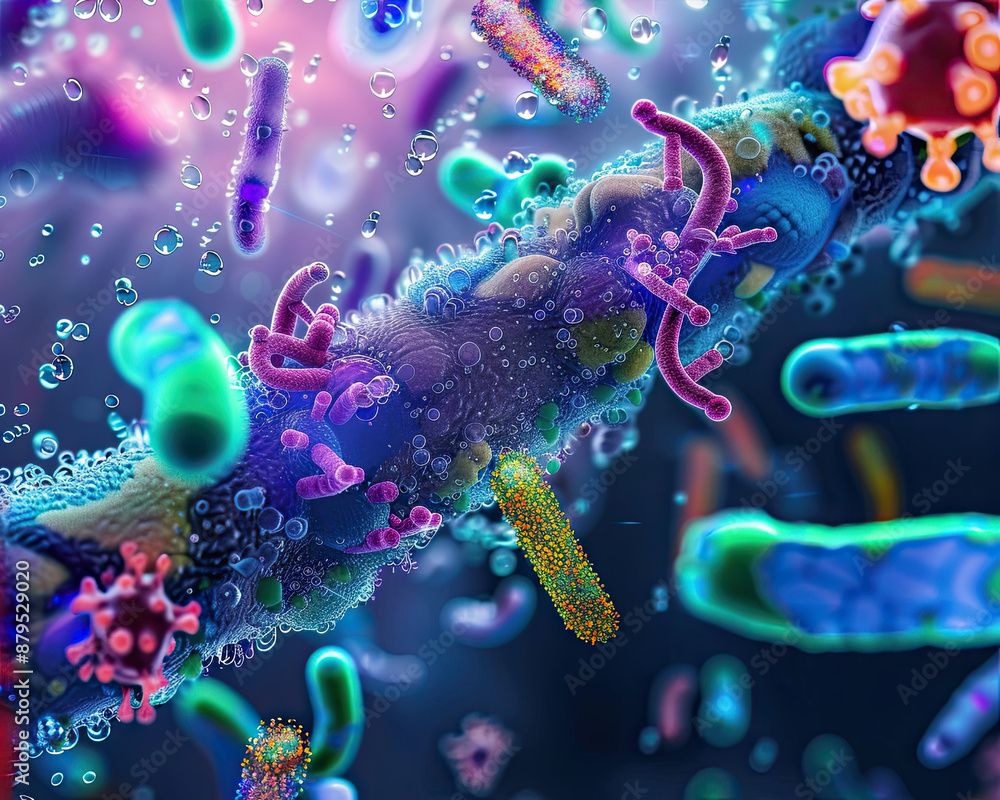 Microscopic View of Bacteria and Viruses. Microscopic View of Bacteria and Viruses.