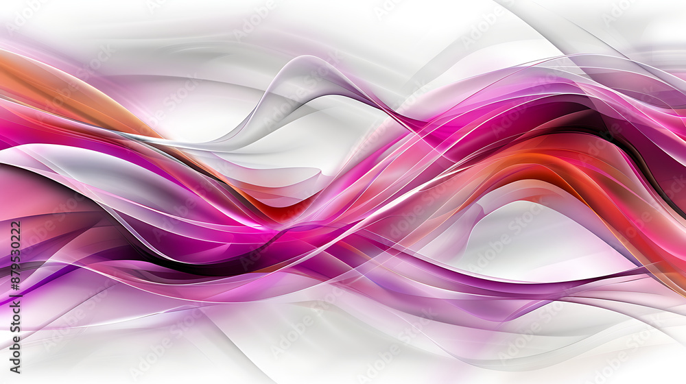 Fototapeta premium Radiant Waves: Abstract Fluid Motion