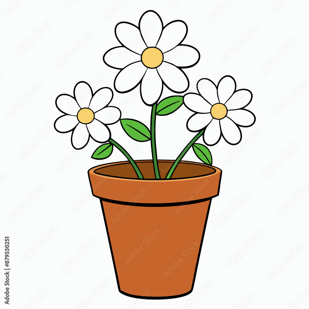 Flower in a pot vector illustration, flower vector art, flower silhouette, flower in a pot Flower in a pot vector illustration, flower vector art, flower silhouette, flower in a pot