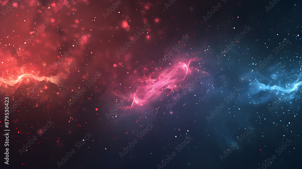 Fototapeta premium Cosmic Stream: Abstract Waves of Stardust