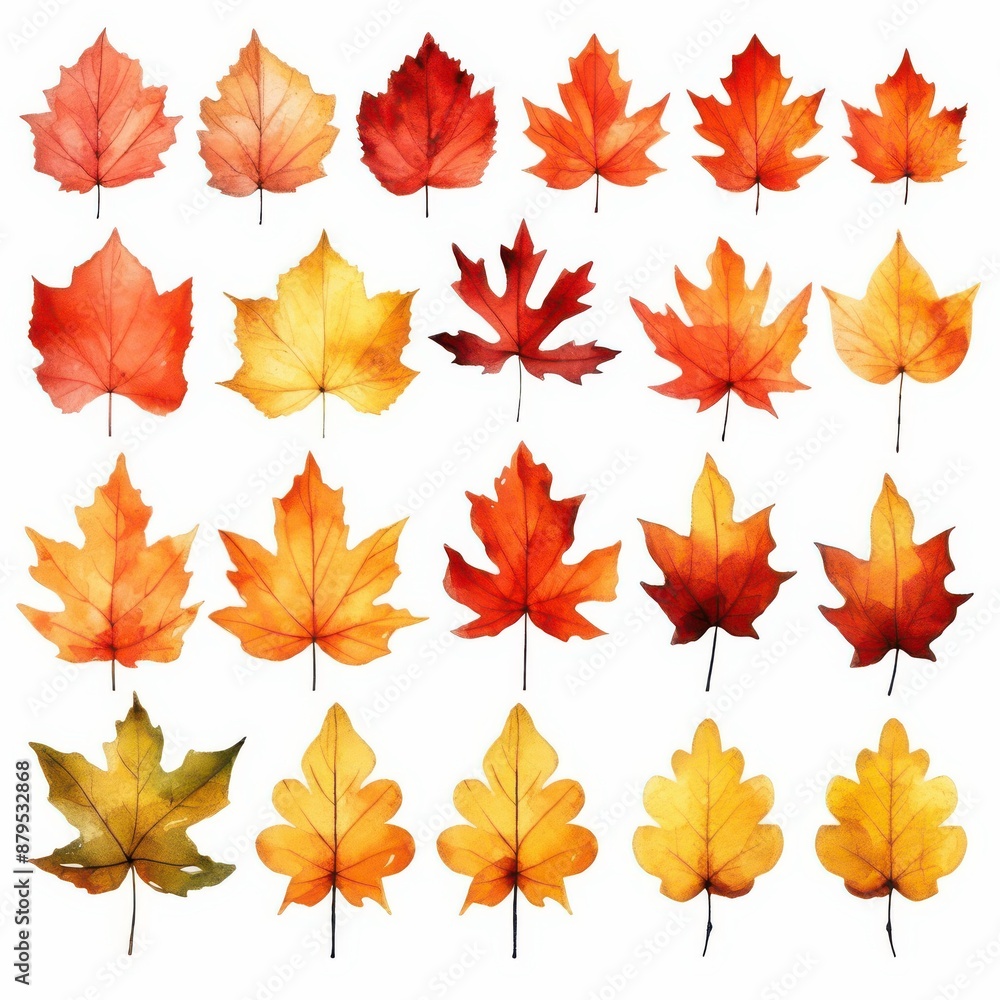 Watercolor Autumn Leaves Sublimation Clipart Watercolor Autumn Leaves Sublimation Clipart