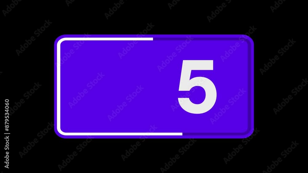 10 seconds countdown copyspace animation with blue color and alpha channel only on 4K 10 seconds countdown copyspace animation with blue color and alpha channel only on 4K