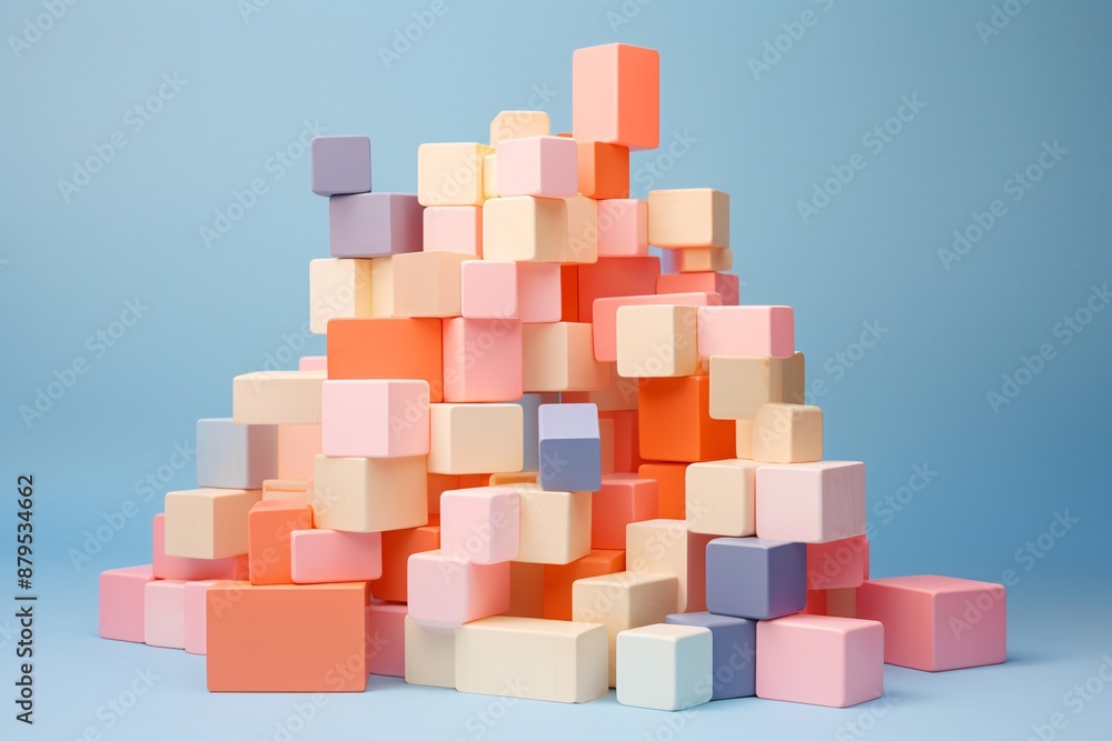 a pile of colorful blocks a pile of colorful blocks