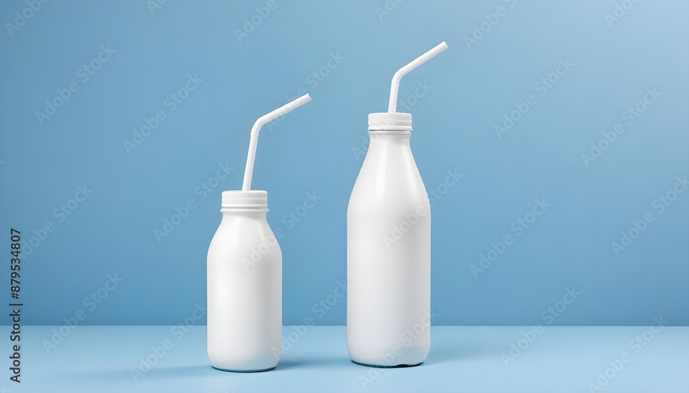 bottle of milk and glass bottle of milk and glass