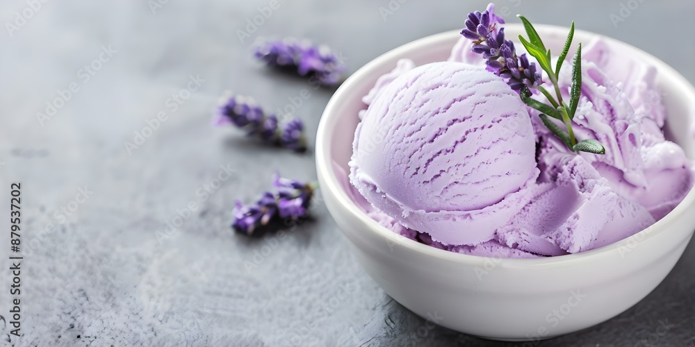 Cozy cafe offers handcrafted artisanal ice cream with unique flavors like lavender. Concept Artisanal Ice Cream, Lavender Flavor, Handcrafted, Unique Flavors, Cozy Cafe Cozy cafe offers handcrafted artisanal ice cream with unique flavors like lavender. Concept Artisanal Ice Cream, Lavender Flavor, Handcrafted, Unique Flavors, Cozy Cafe