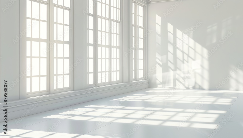 Fototapeta premium Sunbeams in a White Room
