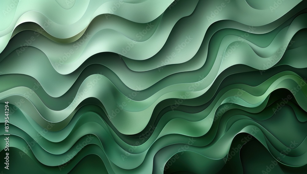 Abstract Green Waves Pattern Abstract Green Waves Pattern