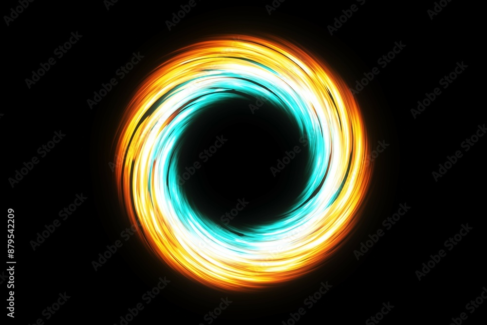 Glowing Magic Circle Stock Image In Black Background Glowing Magic Circle Stock Image In Black Background