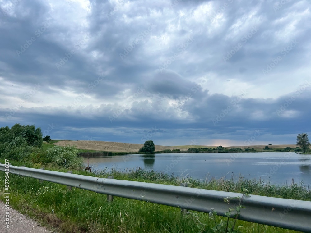 Fototapeta premium view of a small local lake