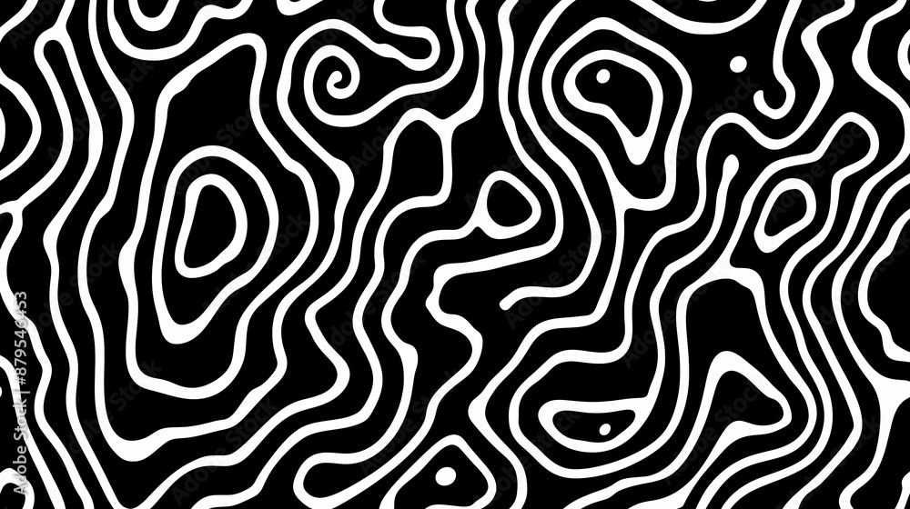 Swirled brush strokes seamless pattern, bold lines banner. Swirled brush strokes seamless pattern, bold lines banner.