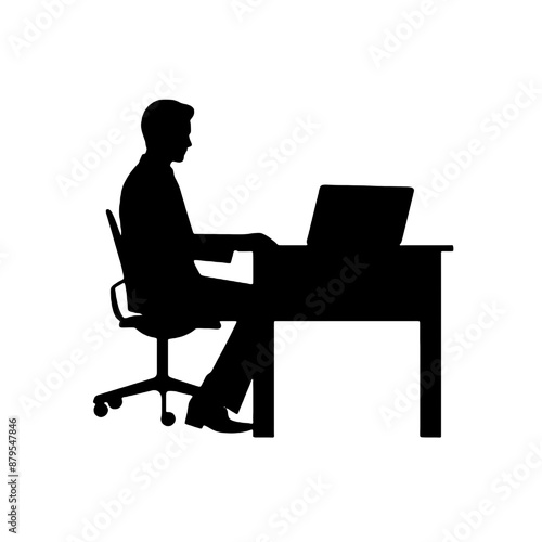 business man working on computer 